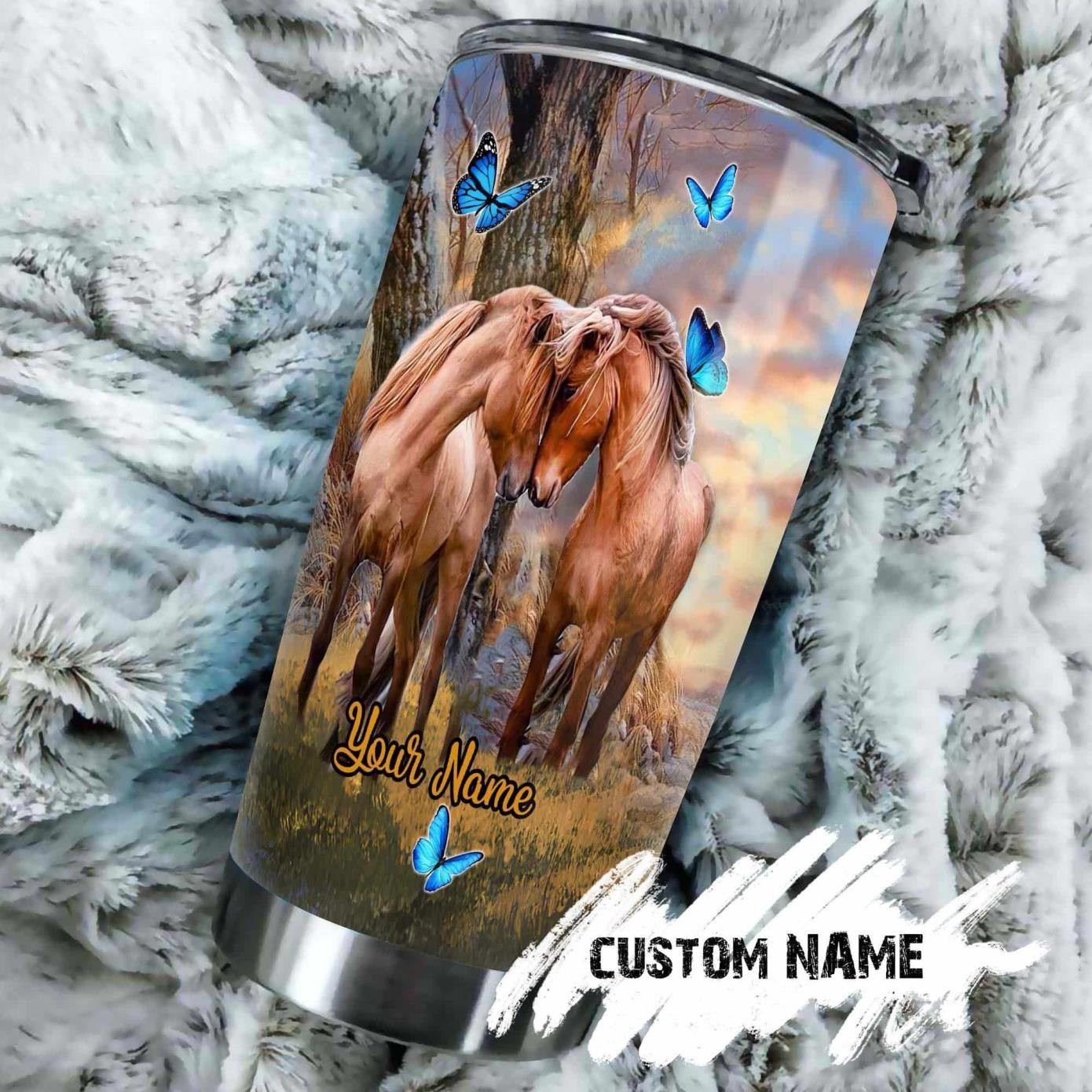 Romantic Couple Horse I Choose You Personalized Tumbler Product Photo 2